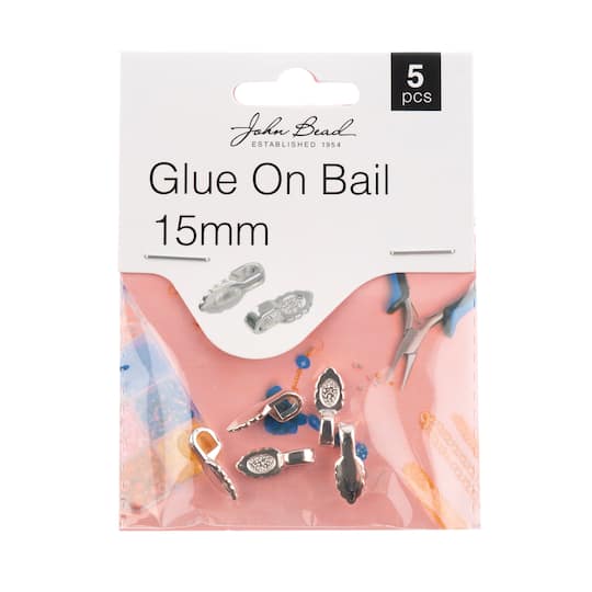 John Bead Must Have Findings 15mm Glue-On Bails